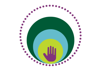 Icon: Hand mit Kreise rundherum als Visual für die ChiroTrance Hypnose. Eine nonverbale Hypnosetechnik bei der ganzheitlichen Ernährungsberatung und Hypnosetherapie in Dübendorf und Zürich