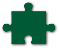 Dunkelgrünes Puzzle-Teilchen Icon zur Visualisierung: mit dem HeldenPuzzle Störenfriede identifizieren und Stärken fördern in der ganzheitlichen, psychologischen Ernährungsberatung und Hypnosetherapien in Dübendürf bei Zürich